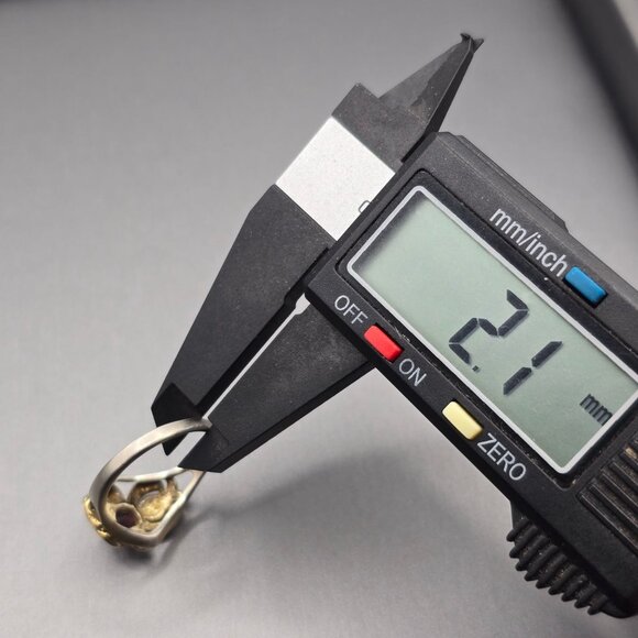 Vintage Sterling Silver Garnet Ring Size 9 Repousse Signed STS Art Nouveau Style - Picture 9 of 13